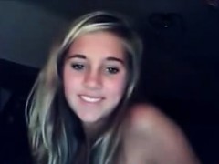 Teen showing slim body at webcam