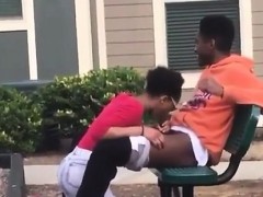 Thot sucking on up two niggas in park Area Two