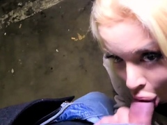 Public Ass To Mouth In The Parking Garage With Blonde