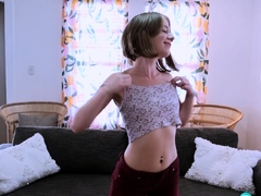 Adorable Teenager Dakota Ditches Her Pink Panties And Rubs