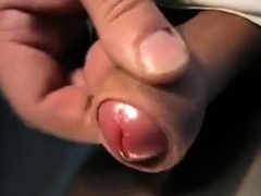 Uncut Foreskin Close-up Jerk-off and Cum