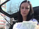 Pizza delivery girl Liliane pussy fucked to earn more cash